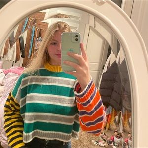 the ragged priest color block sweater